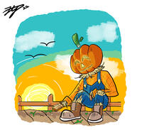 Pumpkin farmer boy (School project)