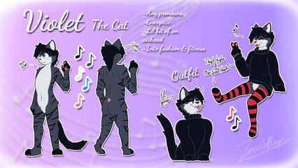 Violet the cat reference sheet (Commission) Violet the cat reference sheet (Commission)